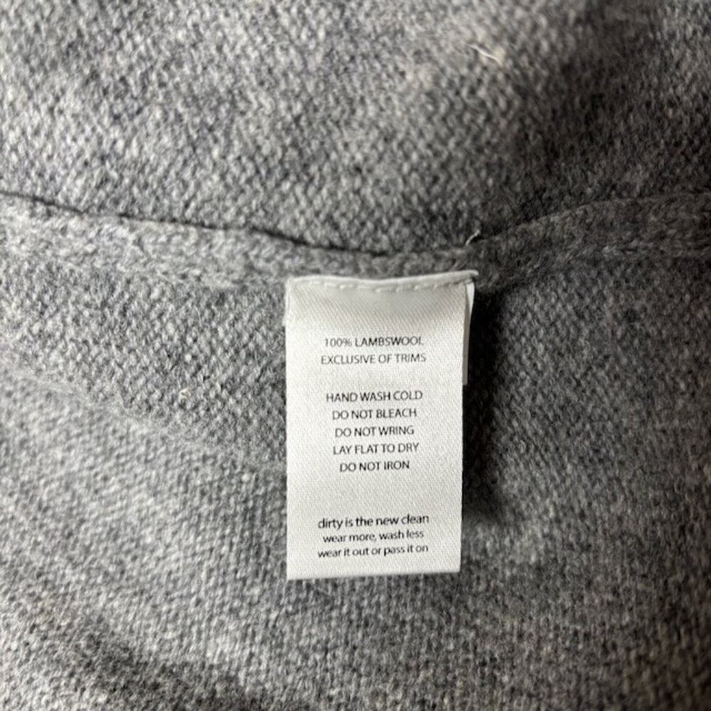 Toad & Co Womens Lambswool Aleutia Crew Sweater Size L Gray Minimalist Lagenlook - Picture 6 of 10